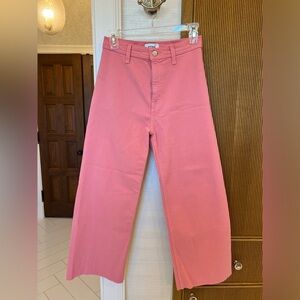 Pistola Penny high rise wide leg cropped jean in size 26 color Flamingo
